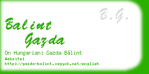balint gazda business card