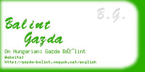 balint gazda business card